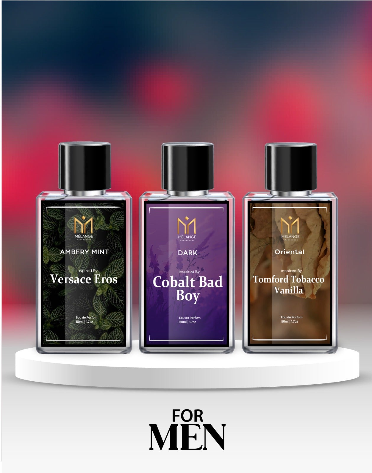 Pack Of 3 Gift Box (Versace Eros,Cobalt Bad Boy,Tom Ford Tobacco Vanilla)