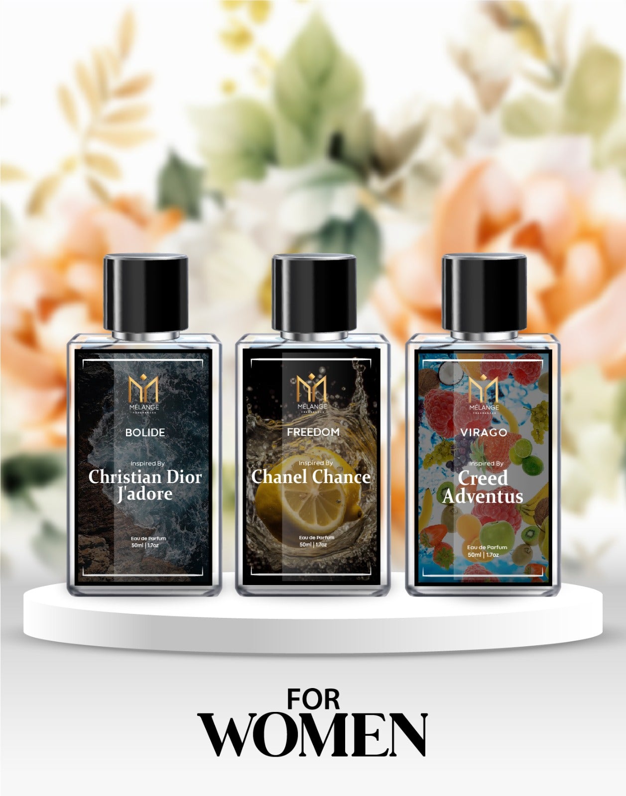 Pack Of 3 Gift Box (Christian Dior J’adore, Chanel Chance,Creed Adventus)