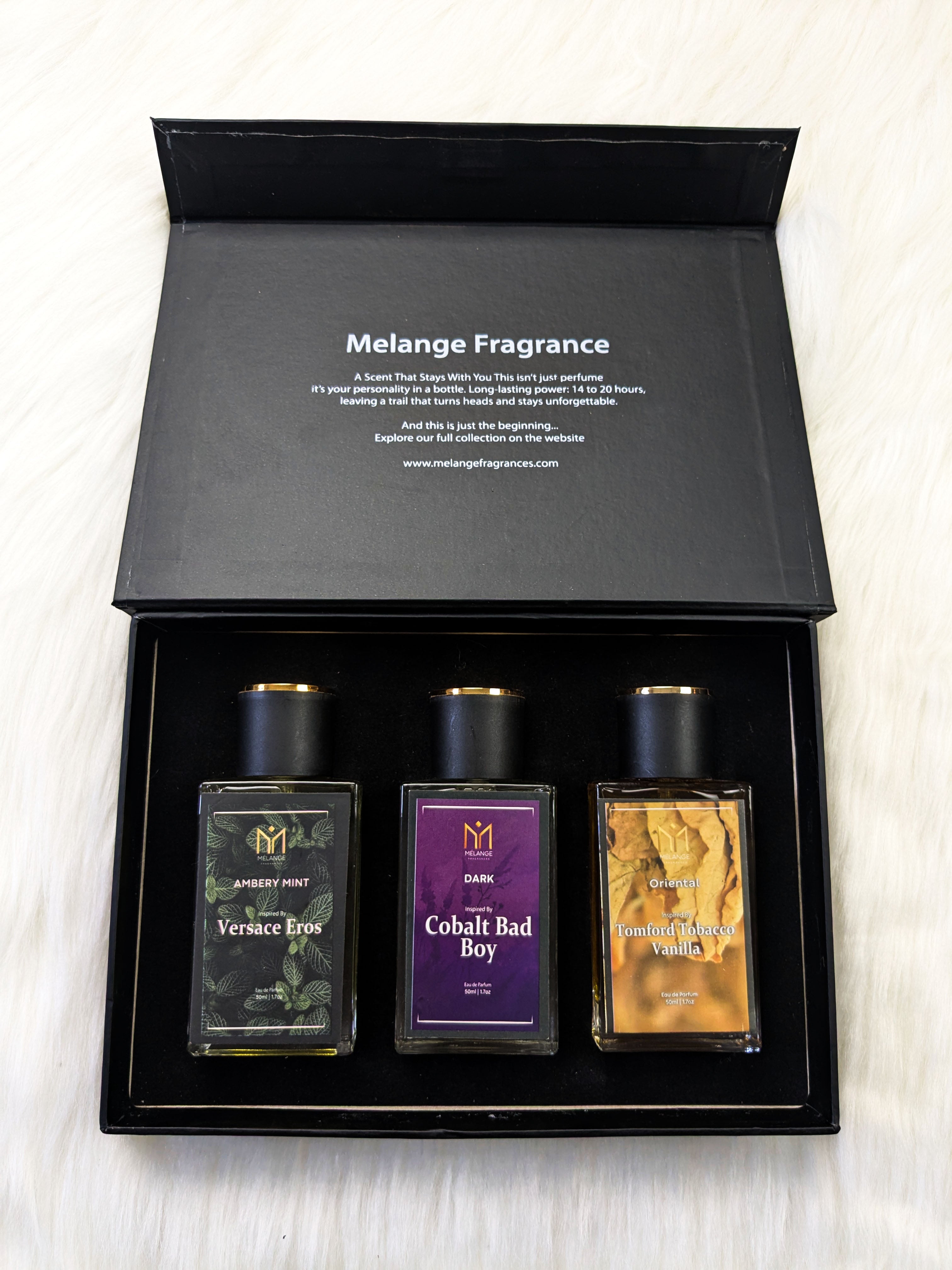Pack Of 3 Gift Box (Versace Eros,Cobalt Bad Boy,Tom Ford Tobacco Vanilla)