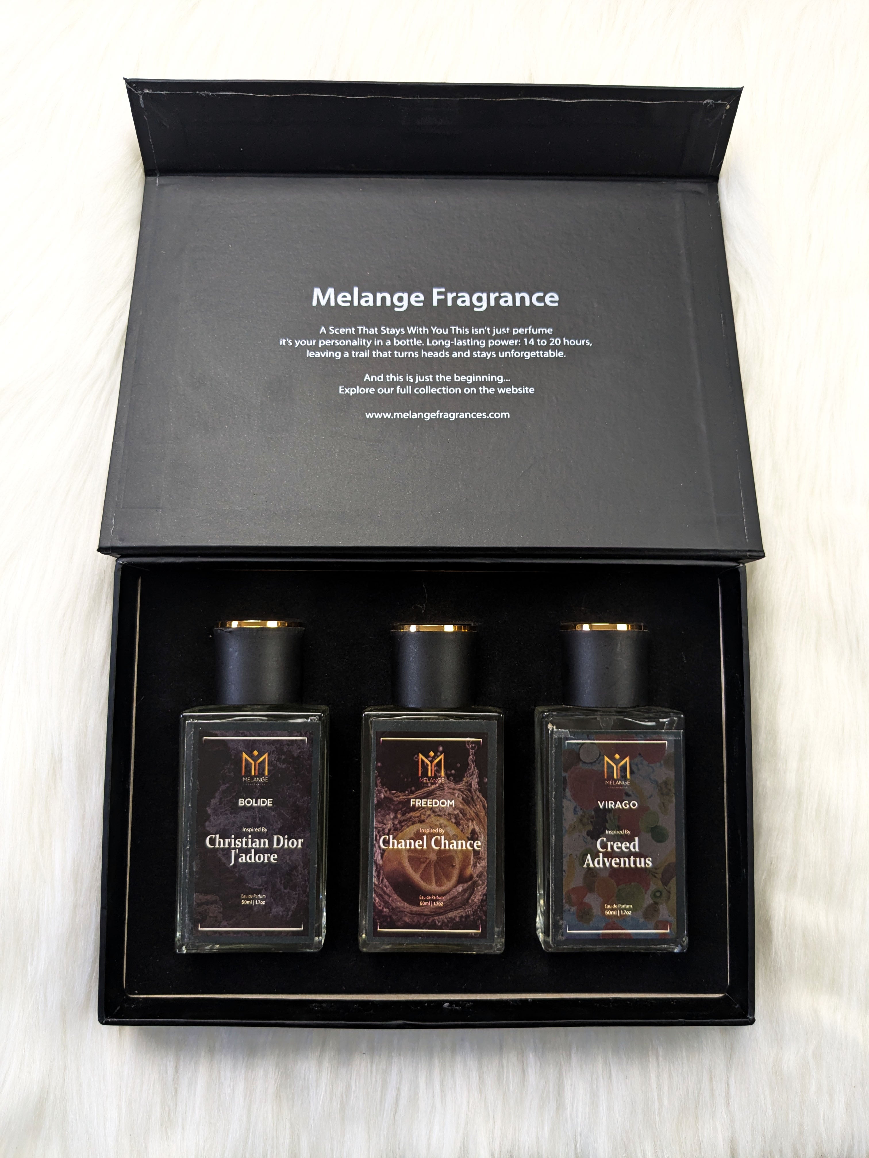 Pack Of 3 Gift Box (Christian Dior J’adore, Chanel Chance,Creed Adventus)