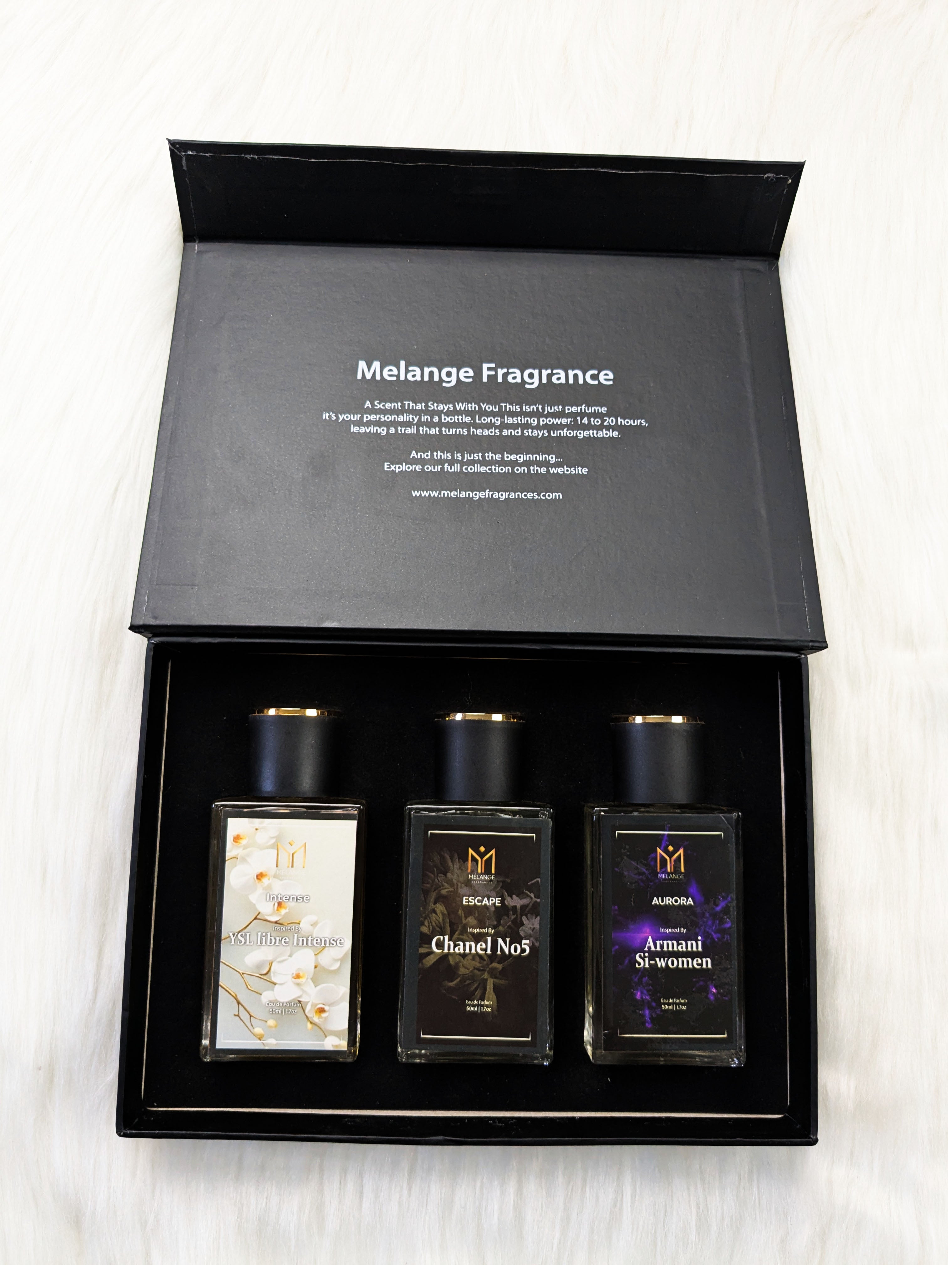 Pack Of 3 Gift Box (YSL Libre Intense, Chanel No.5, Armani Si Women)